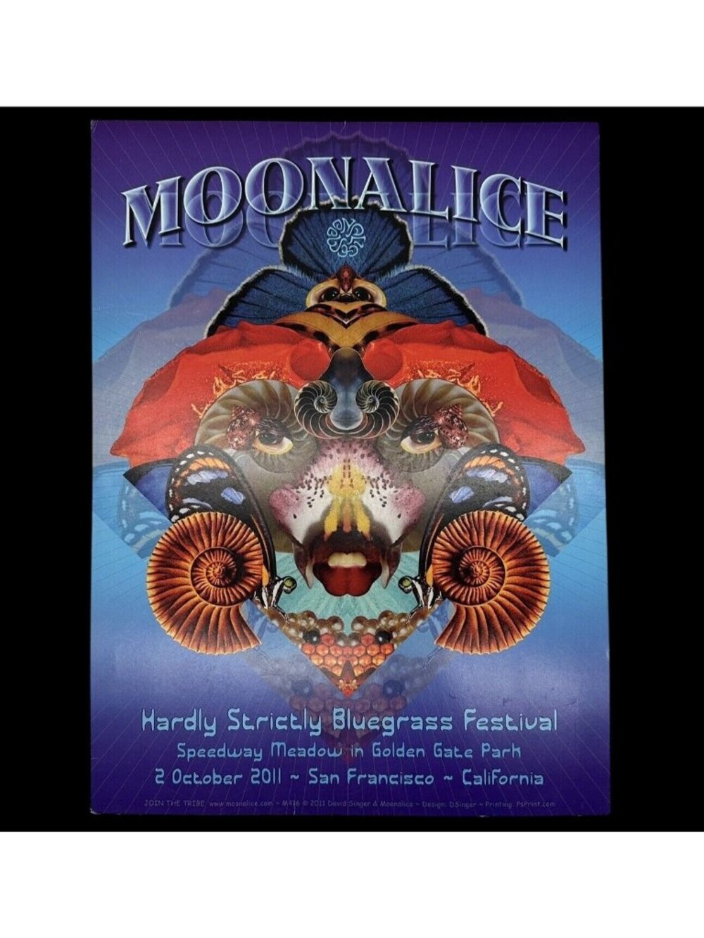 Hardly Strictly Bluegrass Poster 2011 Moonalice San Francisco David Singer Art
